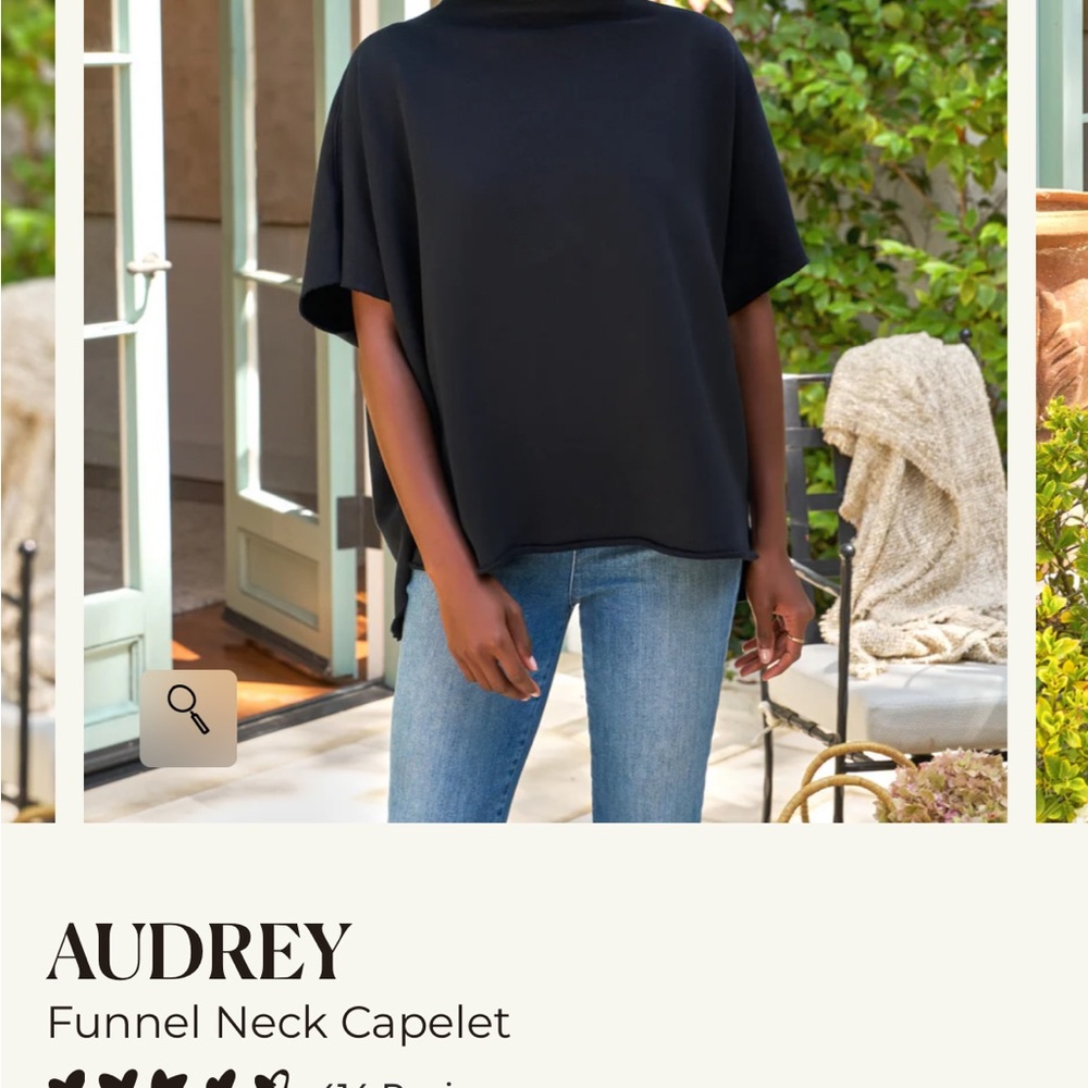 Frank & Eileen Navy  Funnel Neck Capelet